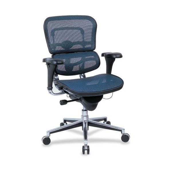 Eurotech - The Raynor Group Chair, Ergohuman Mid-Back, 26-1/2inWx29inDx52inH, Blue EUTME8ERGLOKM15 - main
